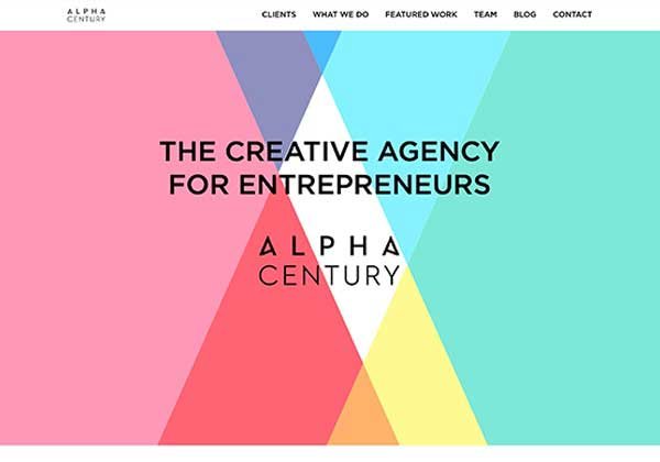 Alpha Century website: The creative agency for entrepreneurs